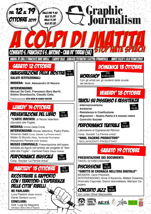 Cava de’ Tirreni, il 12 Ottobre alle 18.30 si presenta “A colpi di matita”